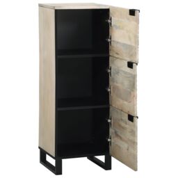Berkfield Home Media Storage Cabinets & Racks with Storage with Door White & Black - thumbnail 2
