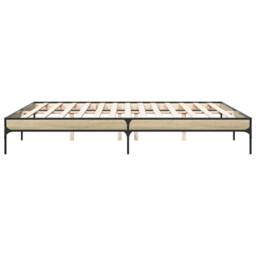 Berkfield Home Durable Bed Frame without Mattress Sonoma Oak 200x200 cm in Light Tan - thumbnail 5