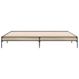 Berkfield Home Durable Bed Frame without Mattress Sonoma Oak 200x200 cm in Light Tan - thumbnail 4