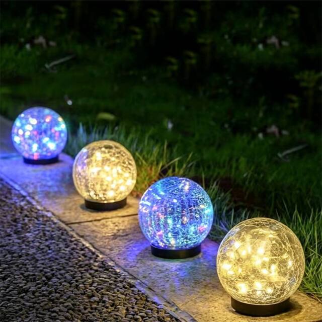 Obasyhig Solar-powered crack-resistant ground-mounted light-Style 5 in Warm White - image 1
