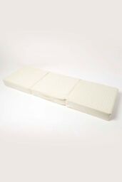 Homescapes Cotton Orthopaedic Foam 3 Seater Booster Cushion in Cream - thumbnail 3