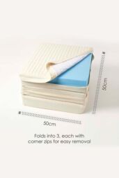 Homescapes Cotton Orthopaedic Foam 3 Seater Booster Cushion in Cream - thumbnail 6