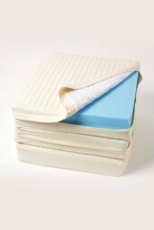 Homescapes Cotton Orthopaedic Foam 3 Seater Booster Cushion in Cream - thumbnail 2