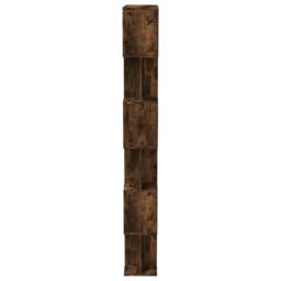 Berkfield Home Classic Book Cabinet/Room Divider Smoked Oak 80x24x192 cm Enginee in Brown - Size: 80 x 24 x 192 cm - thumbnail 6