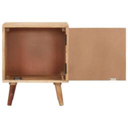 Berkfield Home Bedside Cabinet 40x30x50 cm Solid Acacia Wood in Beige - Size: 40 x 30 x 50 cm - thumbnail 6