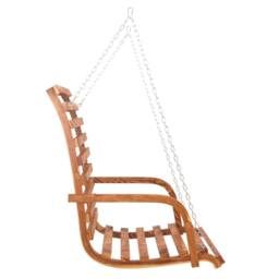 Berkfield Home Swing Bench Solid Bent Wood with Teak Finish 126x63x92 cm in Brown - Size: 126 x 63 x 92 cm - thumbnail 4