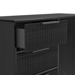Ready Assembled 2 U Menai 4 Drawer Vanity (Ready Assembled) in Black - thumbnail 6