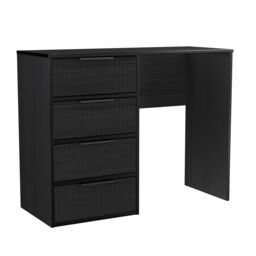 Ready Assembled 2 U Menai 4 Drawer Vanity (Ready Assembled) in Black - thumbnail 7