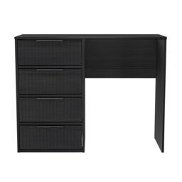 Ready Assembled 2 U Menai 4 Drawer Vanity (Ready Assembled) in Black - thumbnail 2