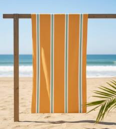 LARANGE Beach Towel Bag Microfiber Suede Double-Sided 180 X 90 in Yellow - thumbnail 7