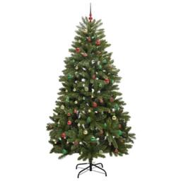 Berkfield Home Artificial Christmas Tree with Stand Green 270 cm PVC & Metal - thumbnail 4