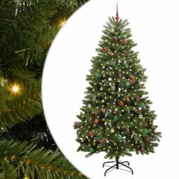 Berkfield Home Artificial Christmas Tree with Stand Green 270 cm PVC & Metal - thumbnail 2