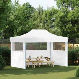 Berkfield Home Professional Folding Party Tent with 3 Sidewalls 3x4 m Steel White - thumbnail 2
