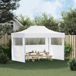 Berkfield Home Professional Folding Party Tent with 3 Sidewalls 3x4 m Steel White - thumbnail 1