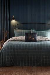 Dreams & Drapes 'Bear Walks' Brushed Cotton Duvet Cover Set in Natural - Size: Super King - thumbnail 4