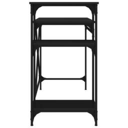 Berkfield Home Desk with Shelves Black 105x50x90 cm Engineered Wood&Iron - Size: 105 x 50 x 90 cm - thumbnail 6
