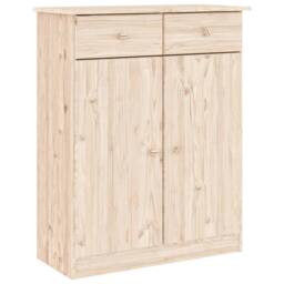 Berkfield Home Highboard ALTA 77x35x188 cm Solid Wood Pine in Light Tan - Size: 77 x 35 x 188 cm - thumbnail 6