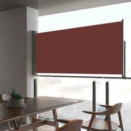 Berkfield Home Patio Retractable Side Awning 60x300 cm Brown - thumbnail 1