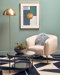 Orsina Bosie Mongolian Fur Round Cushion in Grey - thumbnail 4