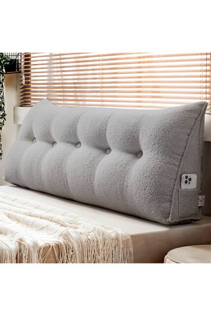 Living and Home Triangle Wedge Headboard Pillow Backrest Support Cushion in Grey - image 1