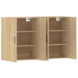 Berkfield Home Wall Mounted Cabinets 2 pcs Sonoma Oak Engineered Wood in Brown - thumbnail 5