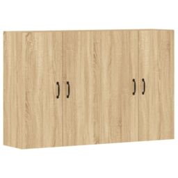 Berkfield Home Wall Mounted Cabinets 2 pcs Sonoma Oak Engineered Wood in Brown - thumbnail 2