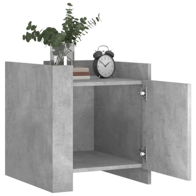 Berkfield Home Decorative Bedside Cabinet Concrete Grey 45x50x50 cm Engineered Wood - Size: 45 x 50 x 50 cm - image 1