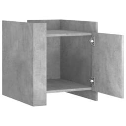 Berkfield Home Decorative Bedside Cabinet Concrete Grey 45x50x50 cm Engineered Wood - Size: 45 x 50 x 50 cm - thumbnail 7