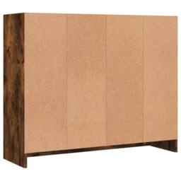 Berkfield Home Sideboard Smoked Oak 91x28x75 cm Engineered Wood in Brown - Size: 91 x 28 x 75 cm - thumbnail 8