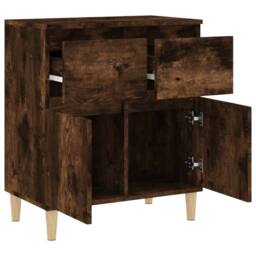 Berkfield Home Sideboard Smoked Oak 60x35x70 cm Engineered Wood in Brown - Size: 60 x 35 x 70 cm - thumbnail 6