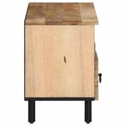 Berkfield Home TV Cabinet 100x33x46 cm Solid Wood Mango in Brown - Size: 100 x 33 x 46 cm - thumbnail 6