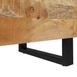 Berkfield Home Bedside Cabinets 2 pcs 40x33x46 cm Solid Wood Mango in Black - Size: 40 x 33 x 46 cm - thumbnail 6