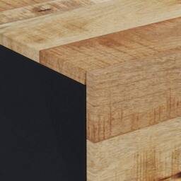 Berkfield Home Bedside Cabinets 2 pcs 40x33x46 cm Solid Wood Mango in Black - Size: 40 x 33 x 46 cm - thumbnail 5