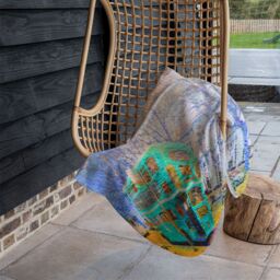 Benjamin Tate Design London Bus Green Rear Blanket in Natural - Size: 120 cm x 150 cm - thumbnail 4