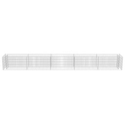Berkfield Home Gabion Raised Bed Galvanised Steel 450x50x50 cm in Silver - Size: 450 x 50 x 50 cm - thumbnail 5