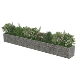 Berkfield Home Gabion Raised Bed Galvanised Steel 450x50x50 cm in Silver - Size: 450 x 50 x 50 cm - thumbnail 4