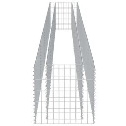 Berkfield Home Gabion Raised Bed Galvanised Steel 450x50x50 cm in Silver - Size: 450 x 50 x 50 cm - thumbnail 6