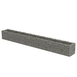 Berkfield Home Gabion Raised Bed Galvanised Steel 450x50x50 cm in Silver - Size: 450 x 50 x 50 cm - thumbnail 2