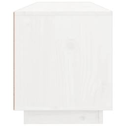 Berkfield Home TV Cabinet White 100x34x40 cm Solid Wood Pine - Size: 100 x 34 x 40 cm - thumbnail 8