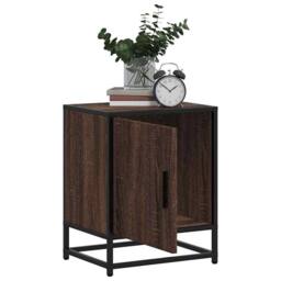 Berkfield Home Elegant Bedside Cabinets 2 pcs Brown Oak 40x31x50 cm Engineered W - Size: 40 x 31 x 50 cm - thumbnail 4