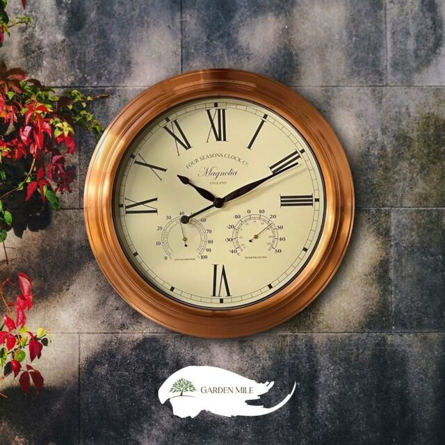 Marco Paul Large 40cm Copper Garden Indoor Outdoor Wall Clock - image 1