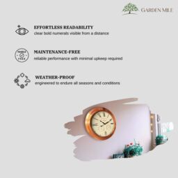 Marco Paul Large 40cm Copper Garden Indoor Outdoor Wall Clock - thumbnail 5