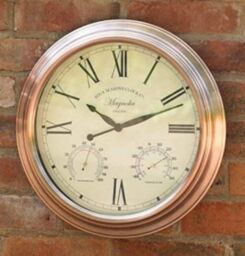 Marco Paul Large 40cm Copper Garden Indoor Outdoor Wall Clock - thumbnail 3