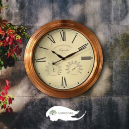 Marco Paul Large 40cm Copper Garden Indoor Outdoor Wall Clock - thumbnail 1