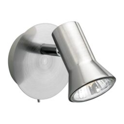 Netlighting Magnum 1 Light Single Spot (Switched) Brushed Steel GU10 in Grey