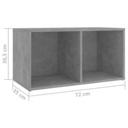 Berkfield Home TV Cabinets 2 pcs Concrete Grey 72x35x36.5 cm Engineered Wood - thumbnail 8