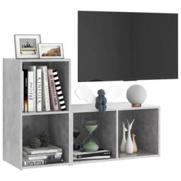 Berkfield Home TV Cabinets 2 pcs Concrete Grey 72x35x36.5 cm Engineered Wood - thumbnail 3