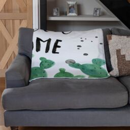 Benjamin Tate Design Home Sweet Home Blanket in Natural - Size: 120 cm x 150 cm - thumbnail 2