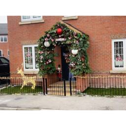 Dunster House Wooden Porch Canopy Kit 2m x 1.5m Black Shingles Half Height 2 Post in Brown - thumbnail 4