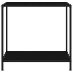 Berkfield Home Console Table Black 80x35x75 cm Tempered Glass - Size: 80 x 35 x 75 cm